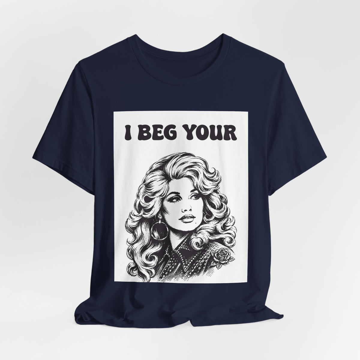 I Beg Your (Vintage Glam Portrait) Tee | Retro Woman Illustration