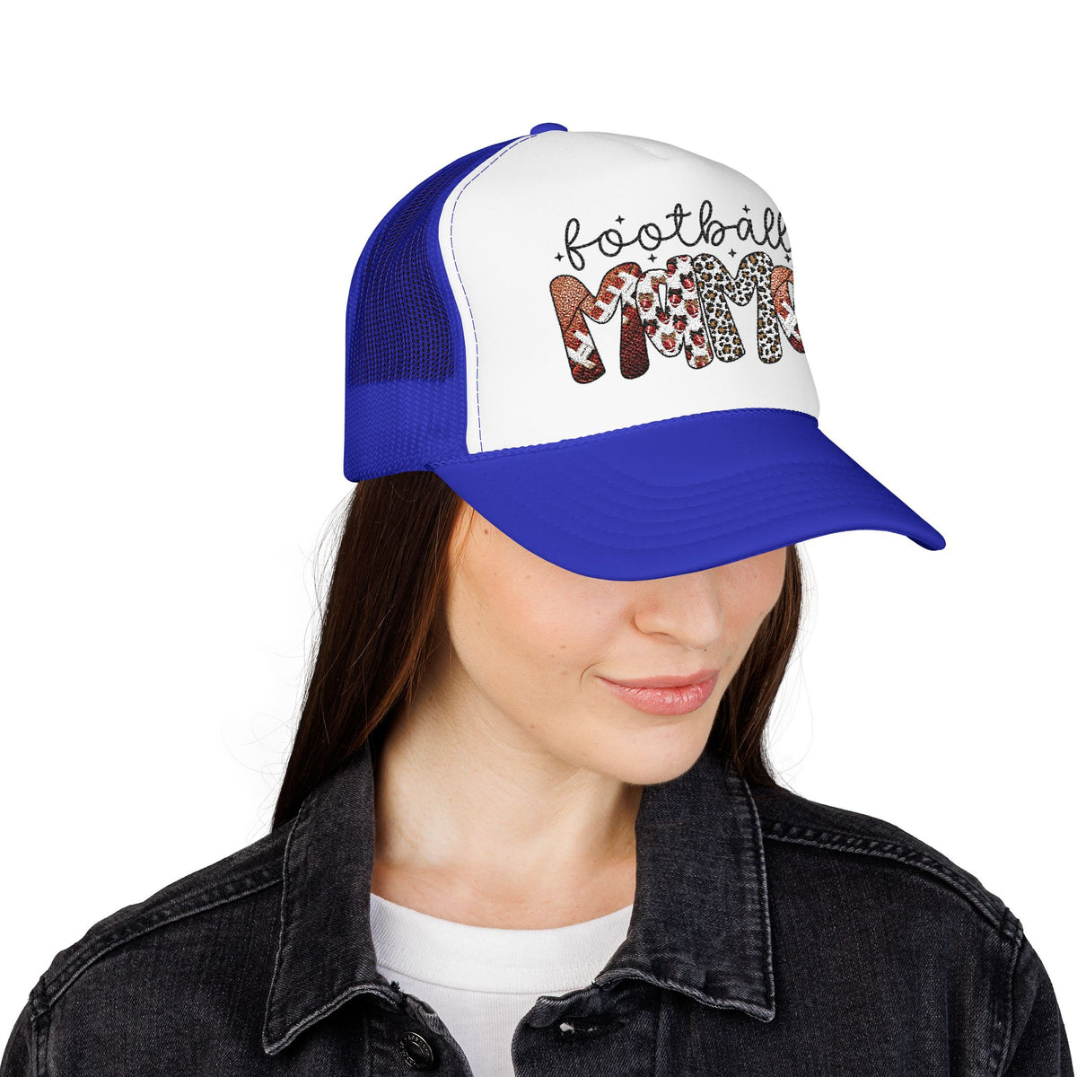 Foam Trucker Hat — Candy Cane Leopard “Merry” Mesh Cap