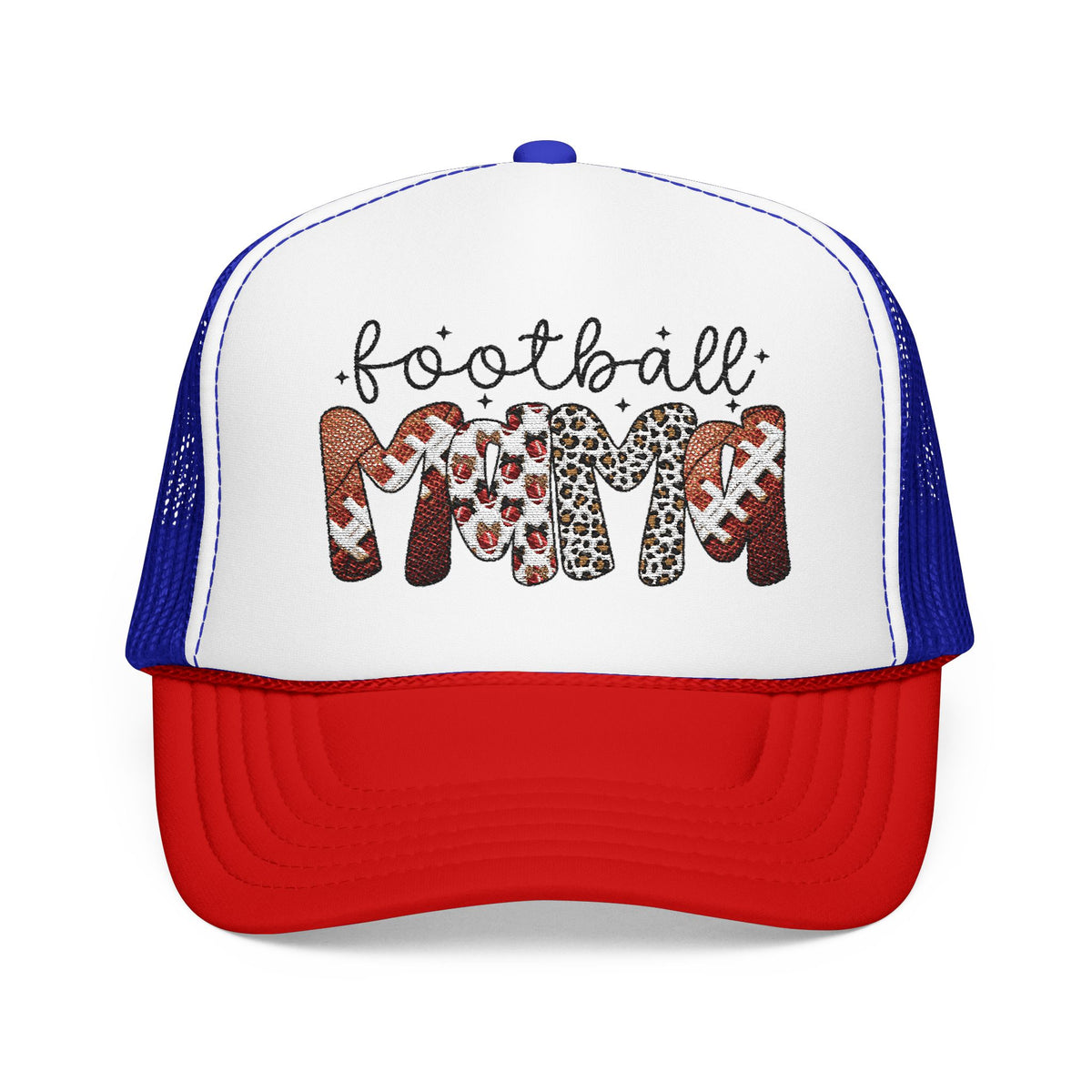 Foam Trucker Hat — Candy Cane Leopard “Merry” Mesh Cap