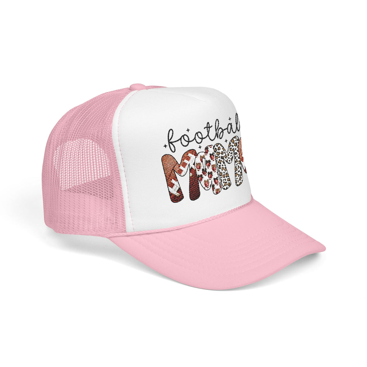 Foam Trucker Hat — Candy Cane Leopard “Merry” Mesh Cap