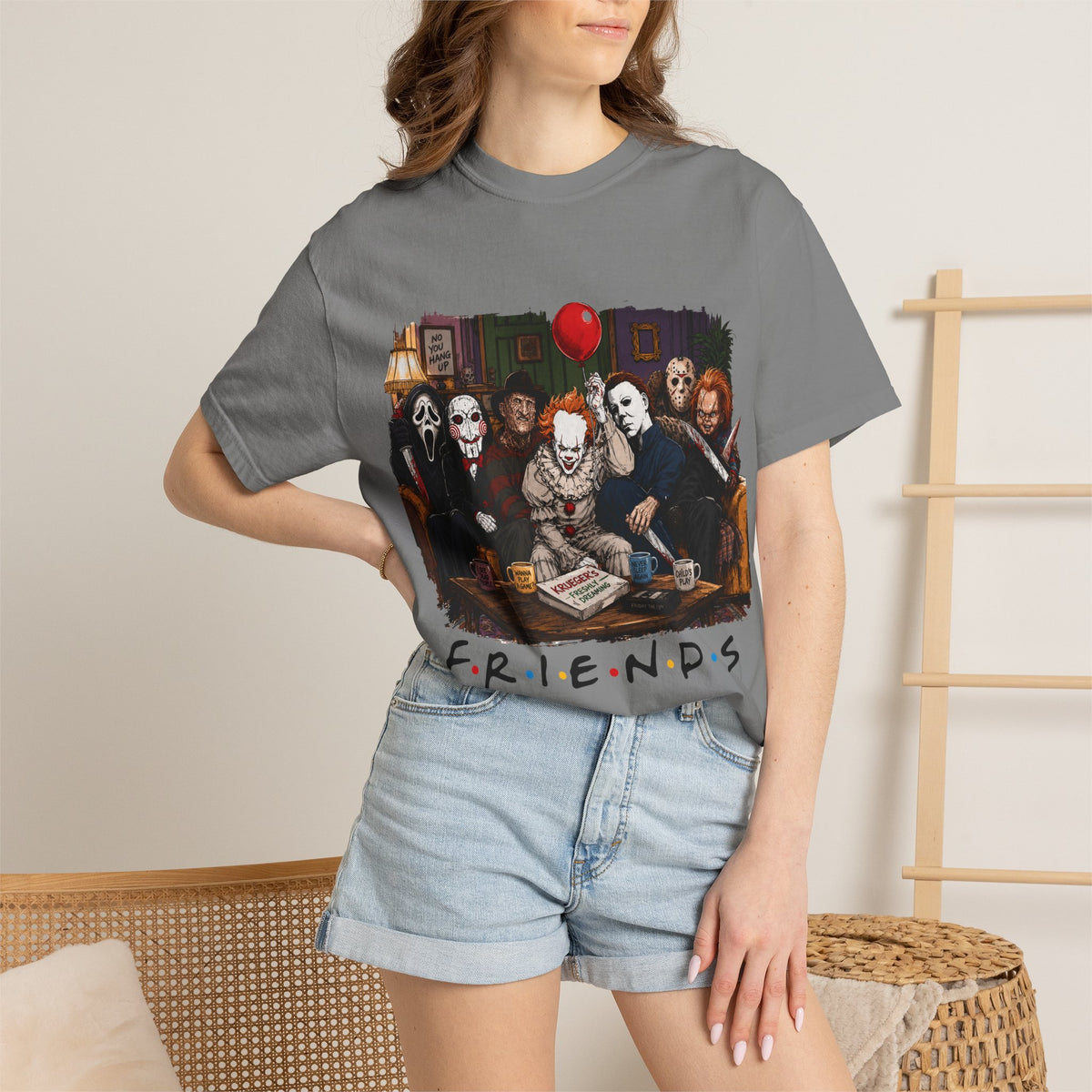 Horror Icons "Friends" Graphic T-Shirt