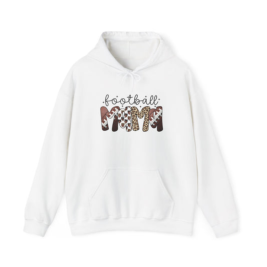 Football Mom Hoodie | Leopard & Camo Letters, Sports Mom Pullover