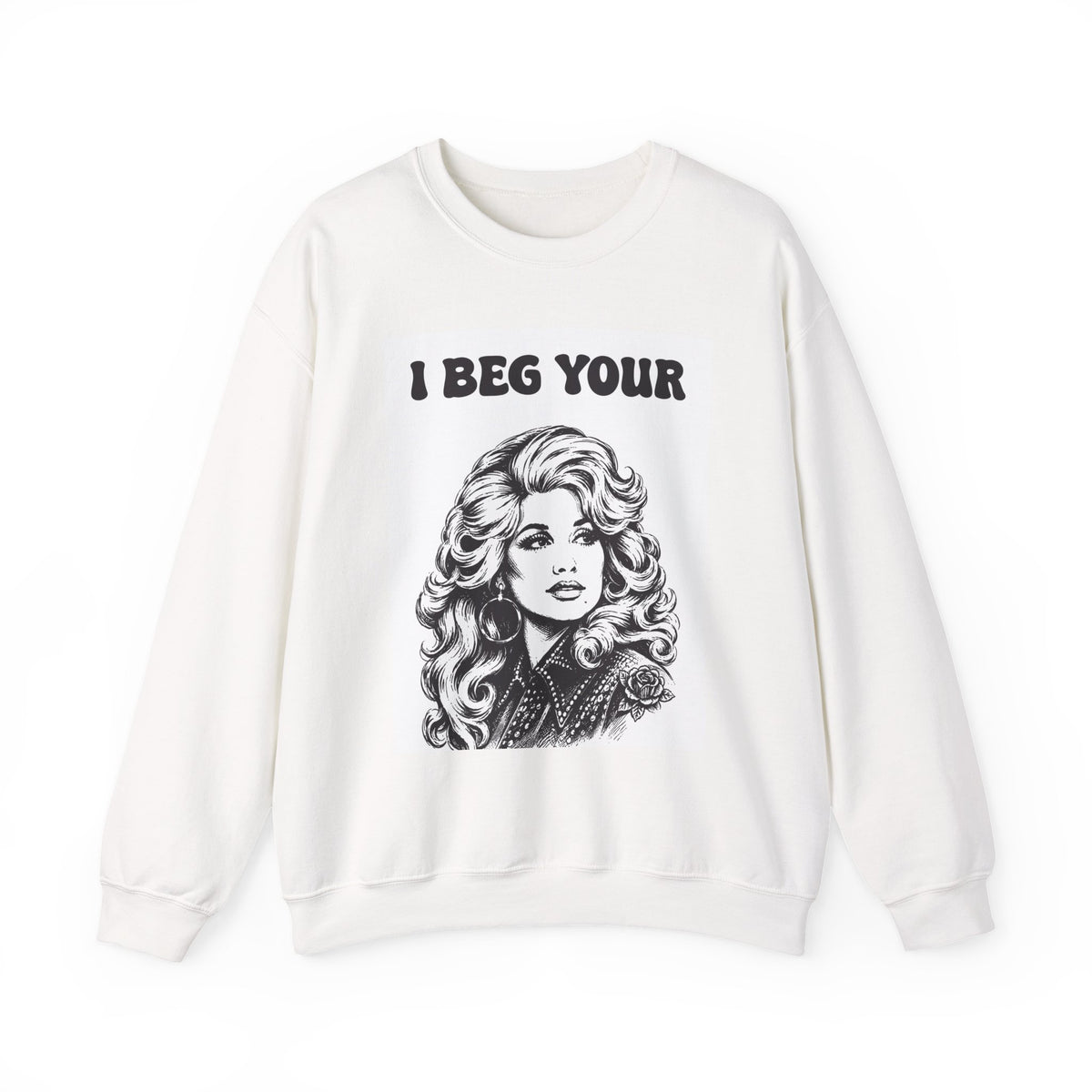 I Beg Your, Sweatshirt | Retro Dolly Portrait, Vintage Glam