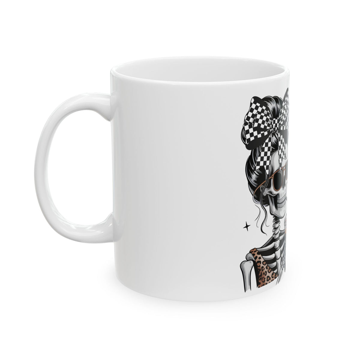 Skull Coffee Mug – “If My Personalities Offend You” Gothic Ceramic Tea Cup (11oz/15oz)
