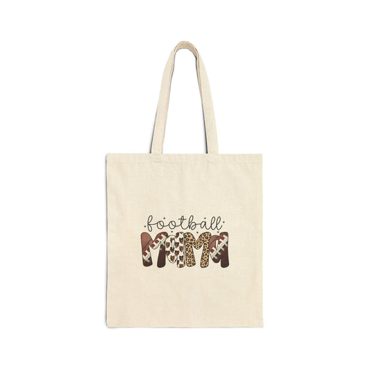 Football Mom Tote Bag | Leopard & Camouflage Lettering