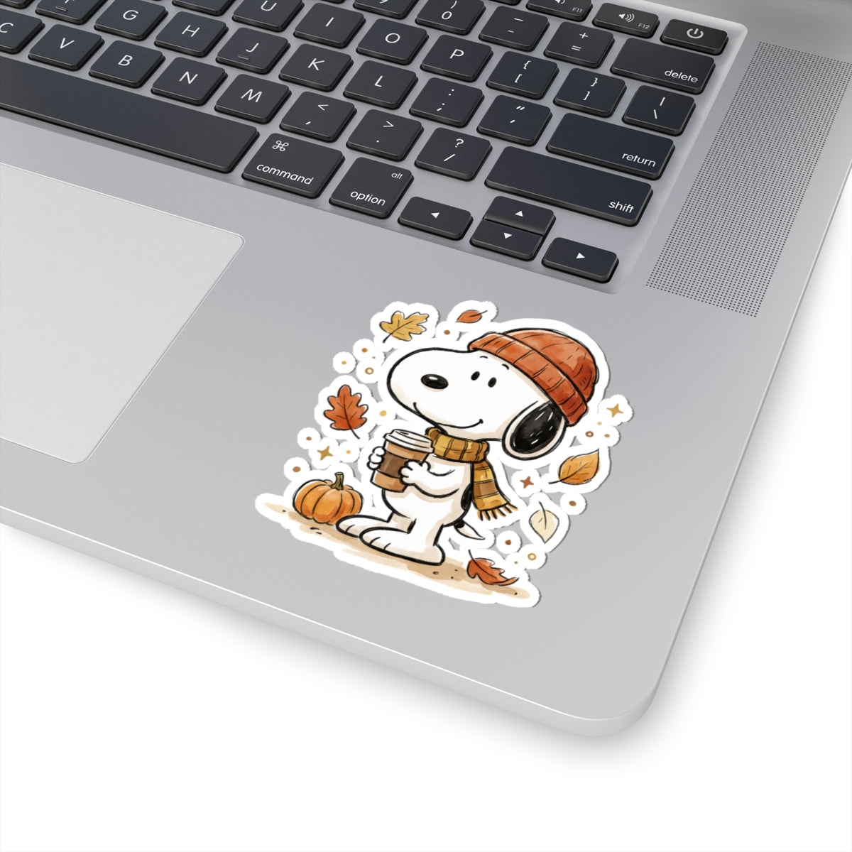 Autumn Snoopy Coffee Kiss-Cut Sticker
