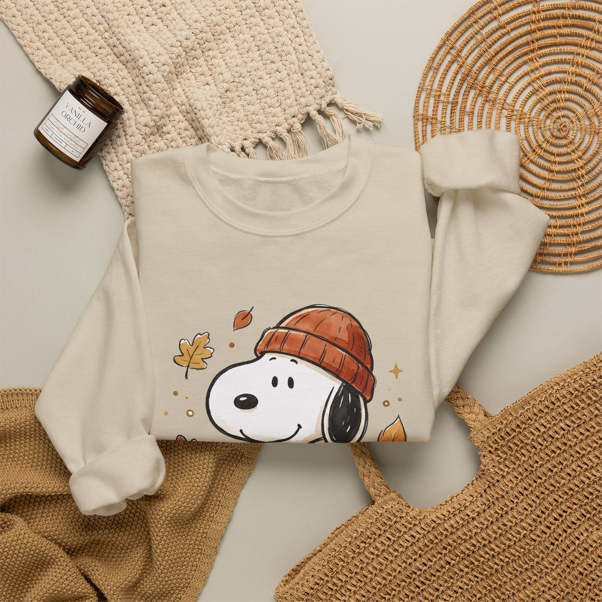 Snoopy Autumn Coffee Crewneck Sweatshirt