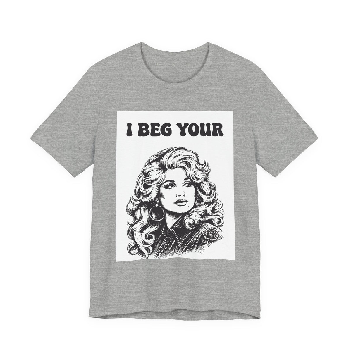 I Beg Your (Vintage Glam Portrait) Tee | Retro Woman Illustration