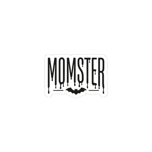 Momster Drip Lettering Kiss-Cut Sticker | Halloween Mom, Bat Graphic