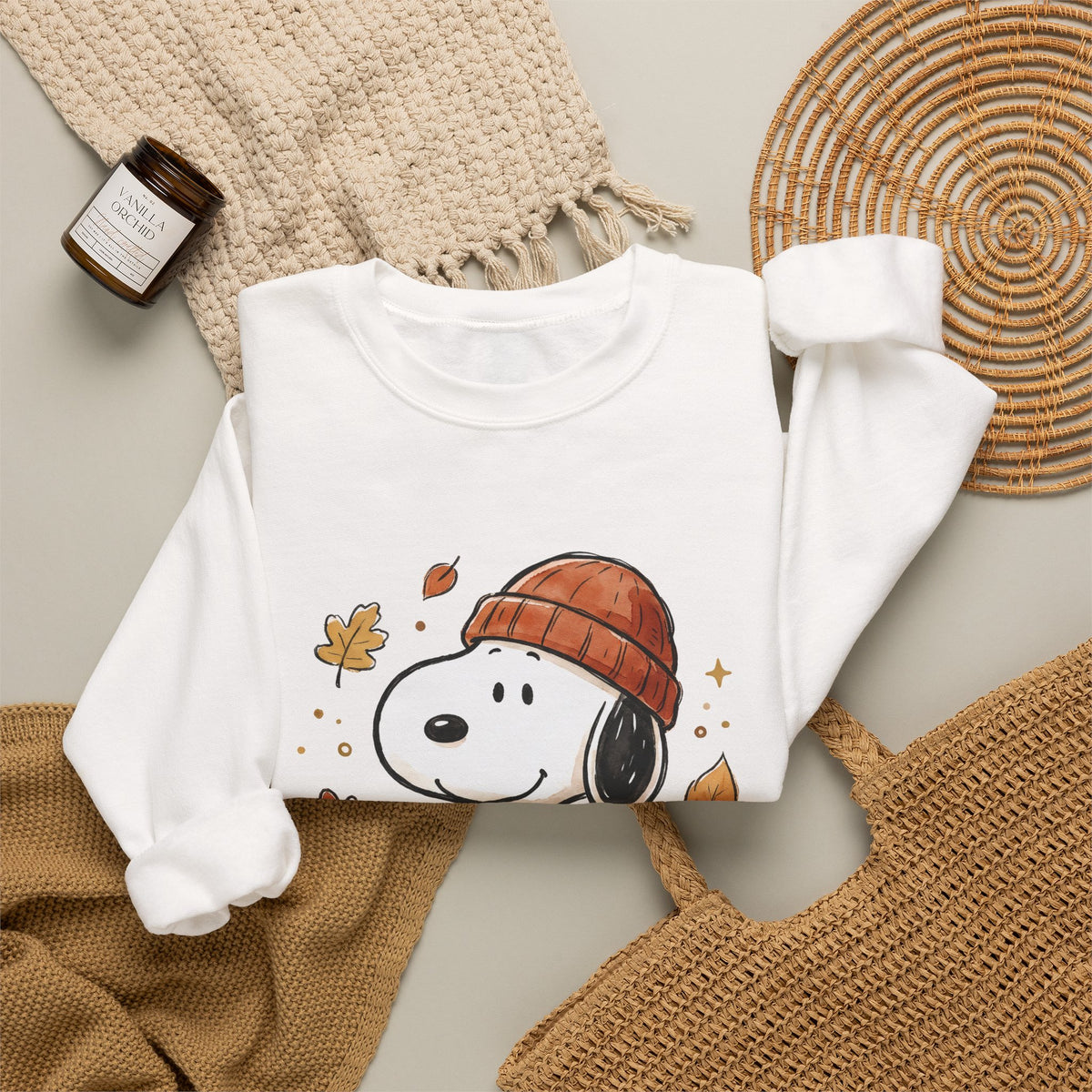 Snoopy Autumn Coffee Crewneck Sweatshirt