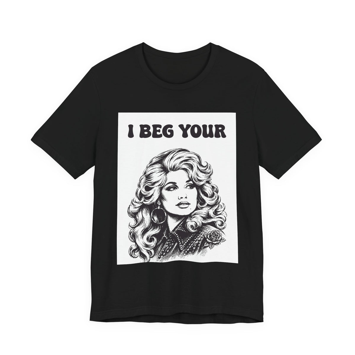 I Beg Your (Vintage Glam Portrait) Tee | Retro Woman Illustration