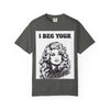 I Beg Your, T-Shirt | Retro Glam Woman Portrait, Vintage 70s Illustration