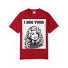 I Beg Your, T-Shirt | Retro Glam Woman Portrait, Vintage 70s Illustration