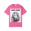 I Beg Your, T-Shirt | Retro Glam Woman Portrait, Vintage 70s Illustration