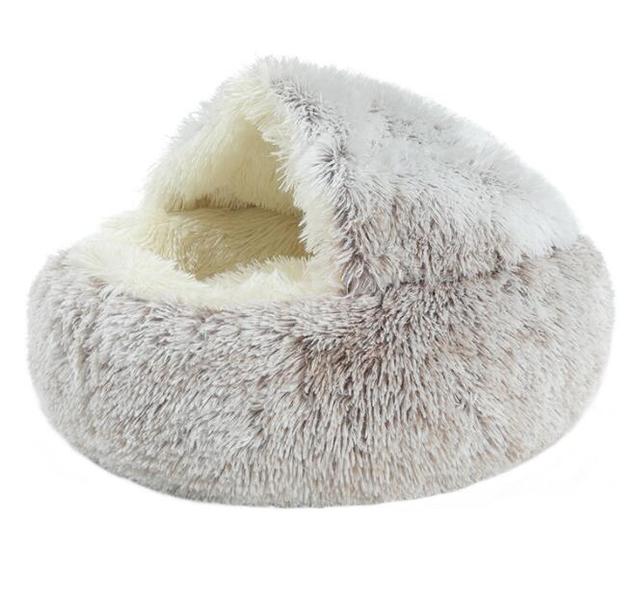 Cozy Plush 2-in-1 Pet Bed — Calming Donut Bed for Dogs & Cats
