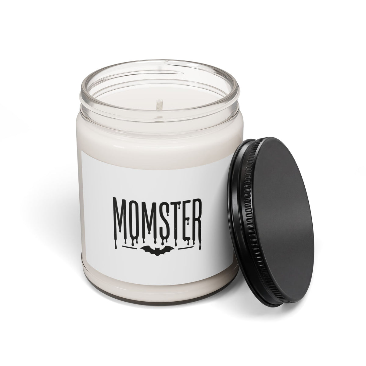 Momster Halloween Candle | Soy Jar Candle, Spooky Bat Typography