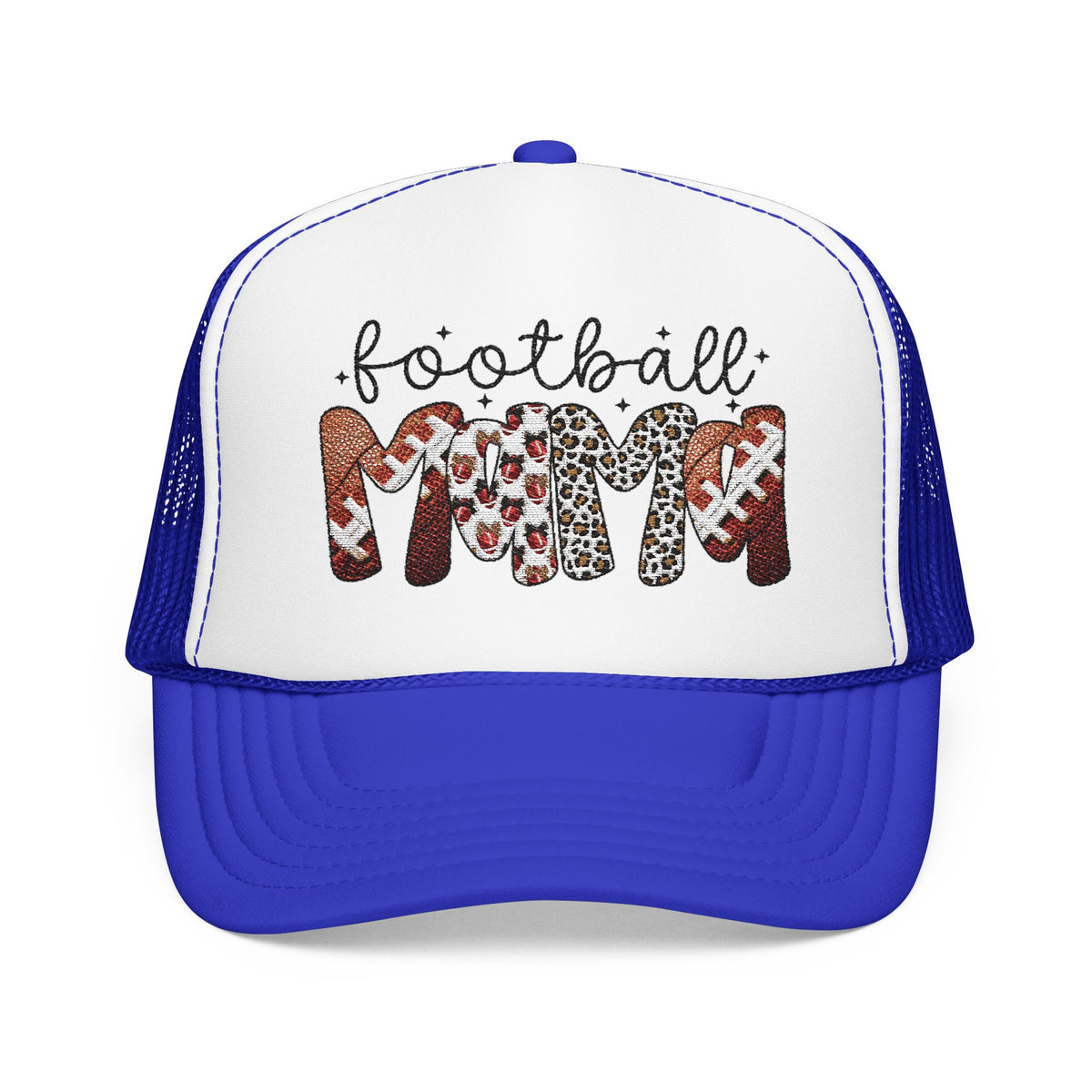 Foam Trucker Hat — Candy Cane Leopard “Merry” Mesh Cap