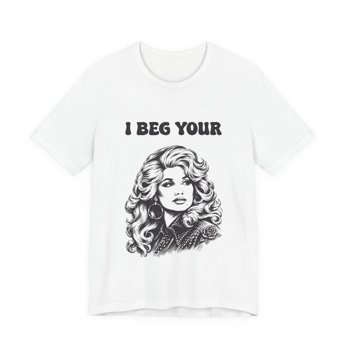 I Beg Your (Vintage Glam Portrait) Tee | Retro Woman Illustration