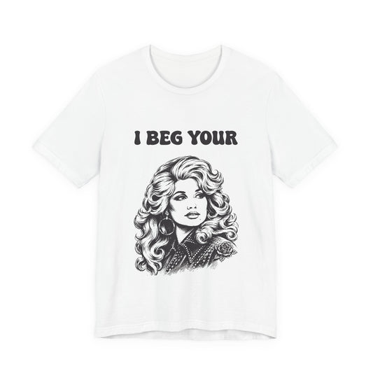I Beg Your (Vintage Glam Portrait) Tee | Retro Woman Illustration