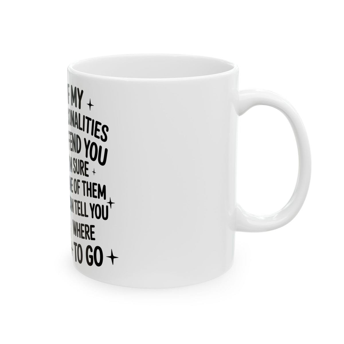 Skull Coffee Mug – “If My Personalities Offend You” Gothic Ceramic Tea Cup (11oz/15oz)