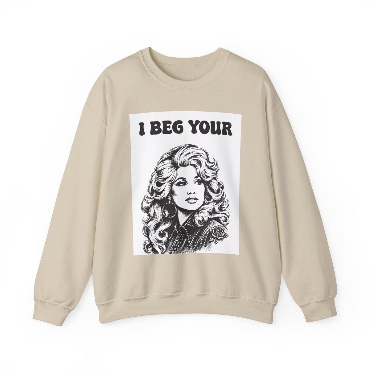 I Beg Your, Sweatshirt | Retro Dolly Portrait, Vintage Glam