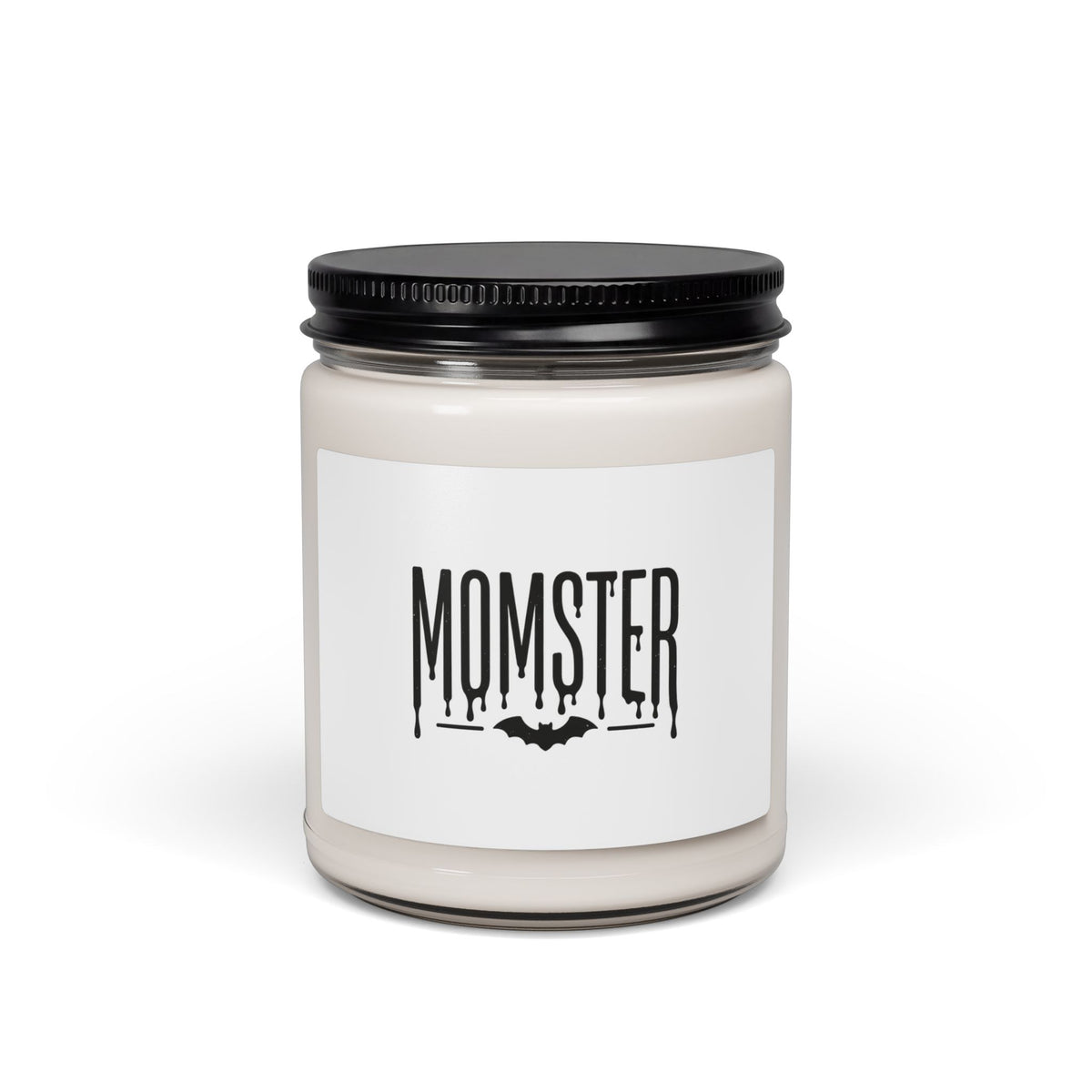 Momster Halloween Candle | Soy Jar Candle, Spooky Bat Typography