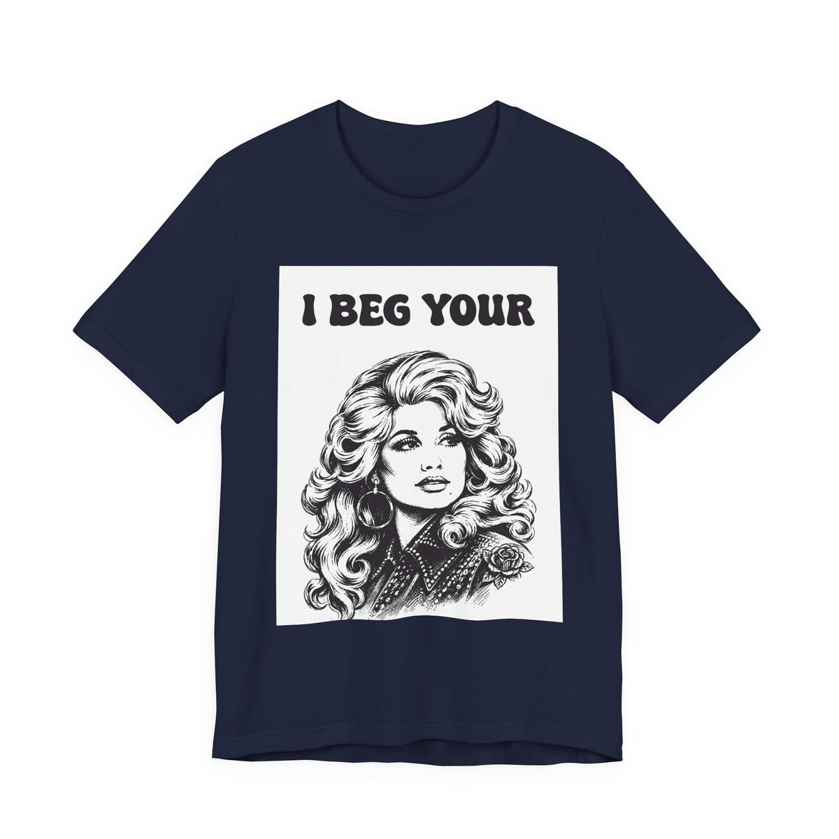 I Beg Your (Vintage Glam Portrait) Tee | Retro Woman Illustration