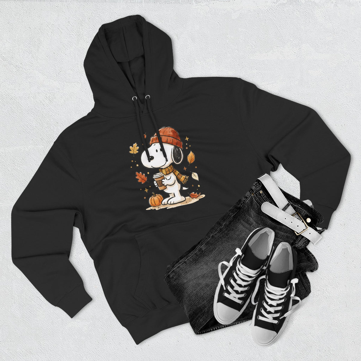 Three-Panel Fleece Hoodie