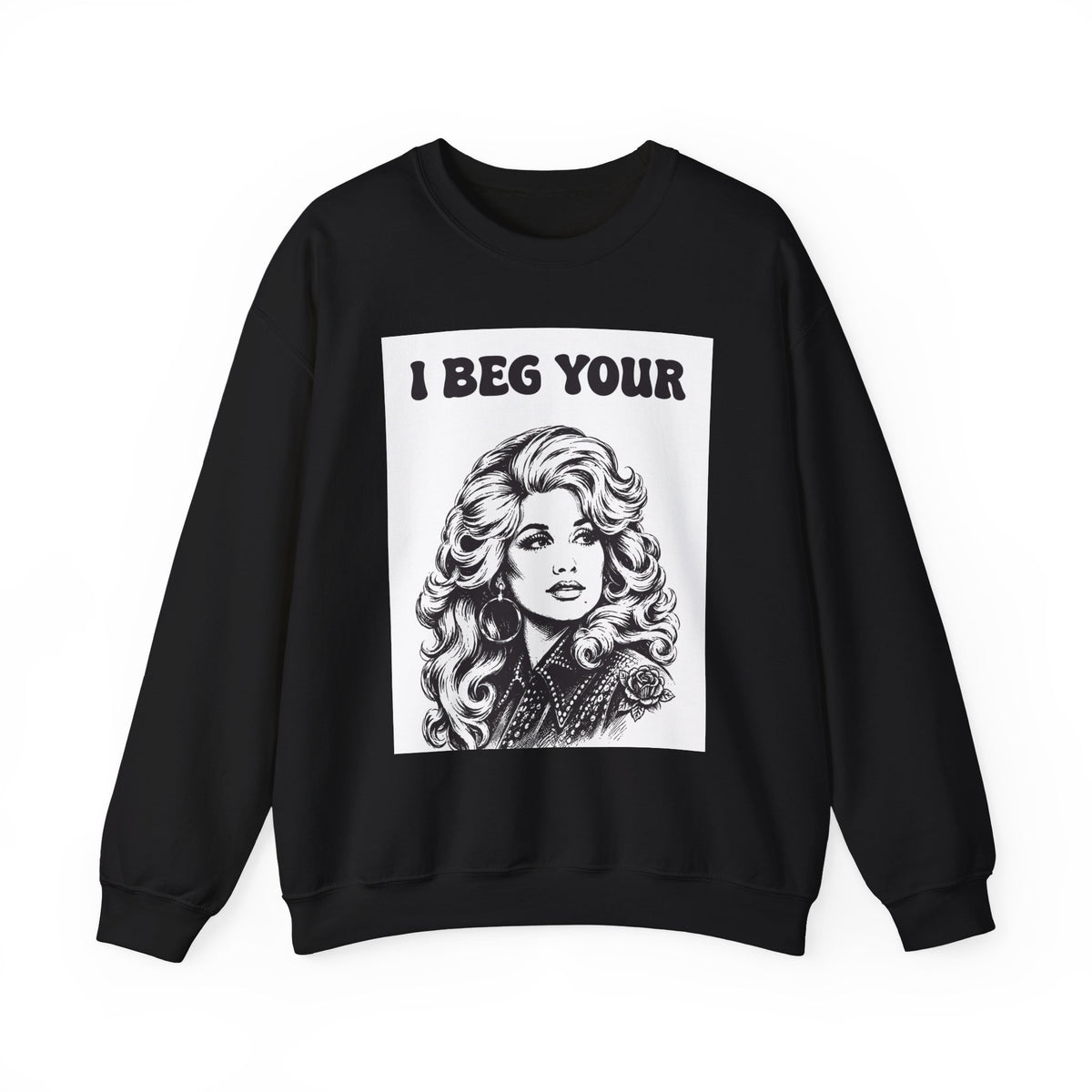 I Beg Your, Sweatshirt | Retro Dolly Portrait, Vintage Glam