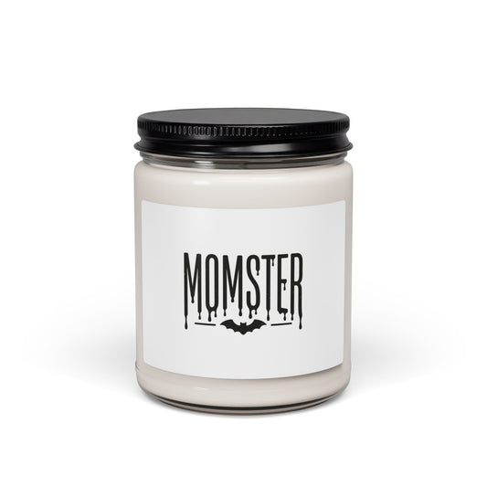 Momster Halloween Candle | Soy Jar Candle, Spooky Bat Typography