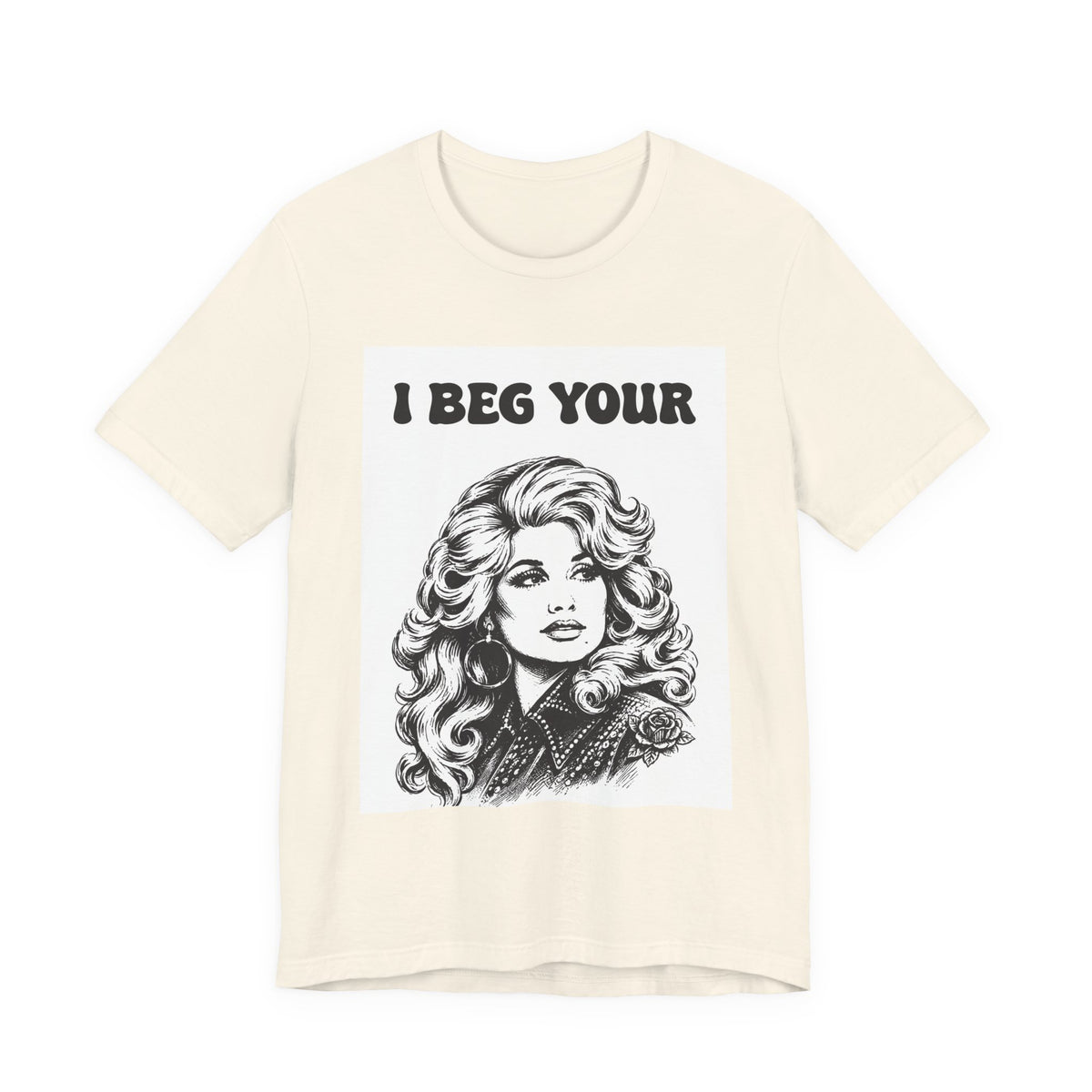 I Beg Your (Vintage Glam Portrait) Tee | Retro Woman Illustration