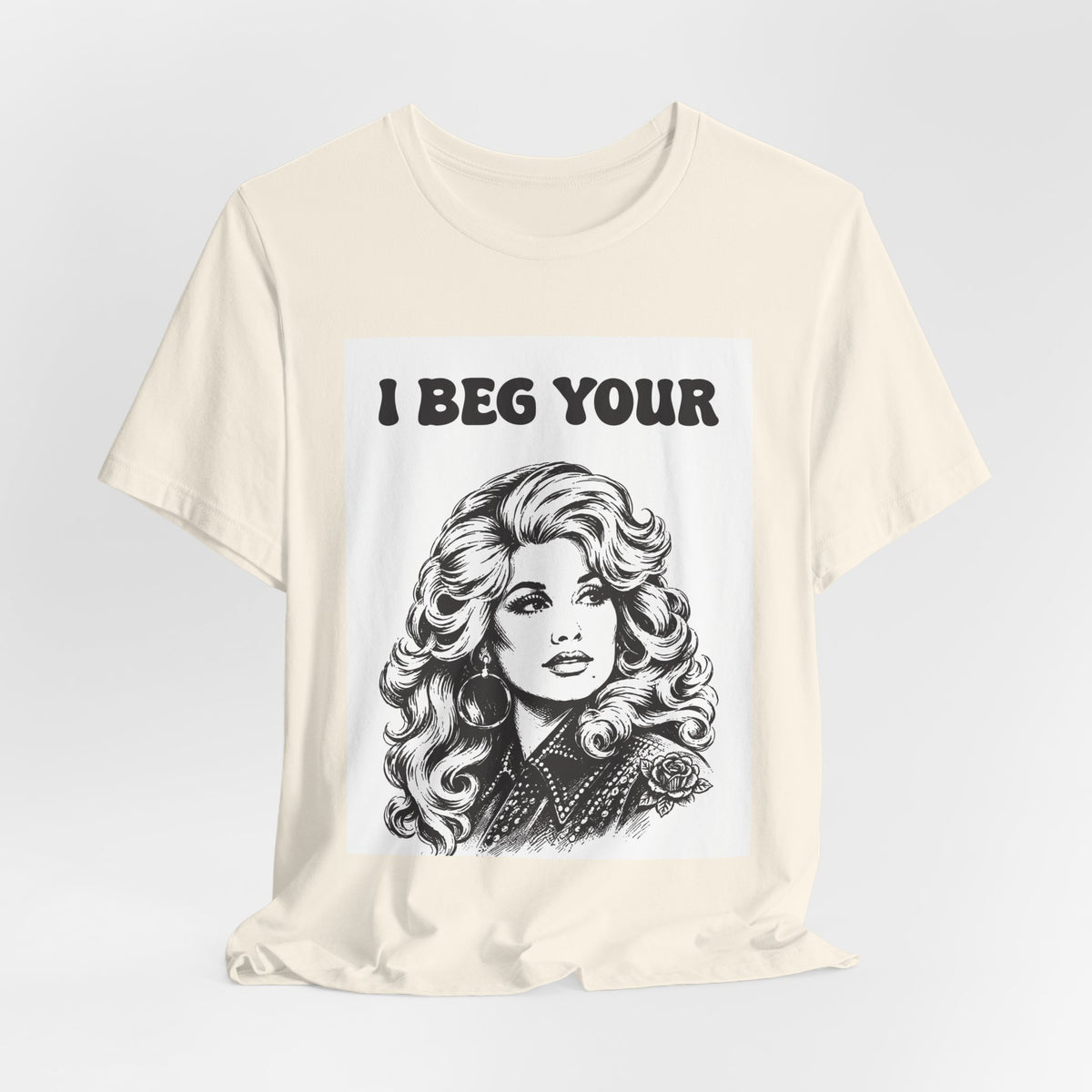 I Beg Your (Vintage Glam Portrait) Tee | Retro Woman Illustration