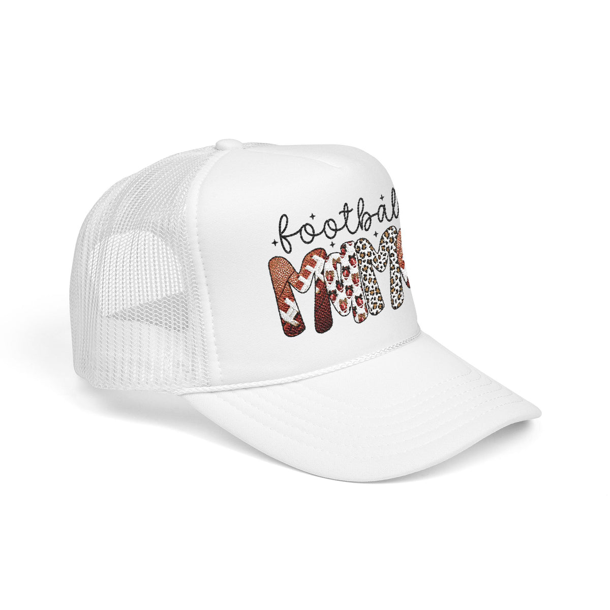 Foam Trucker Hat — Candy Cane Leopard “Merry” Mesh Cap