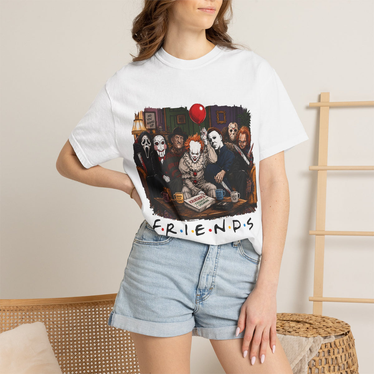 Horror Icons "Friends" Graphic T-Shirt