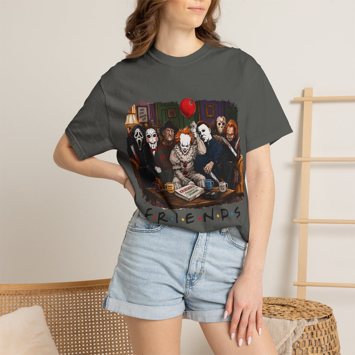Horror Icons "Friends" Graphic T-Shirt