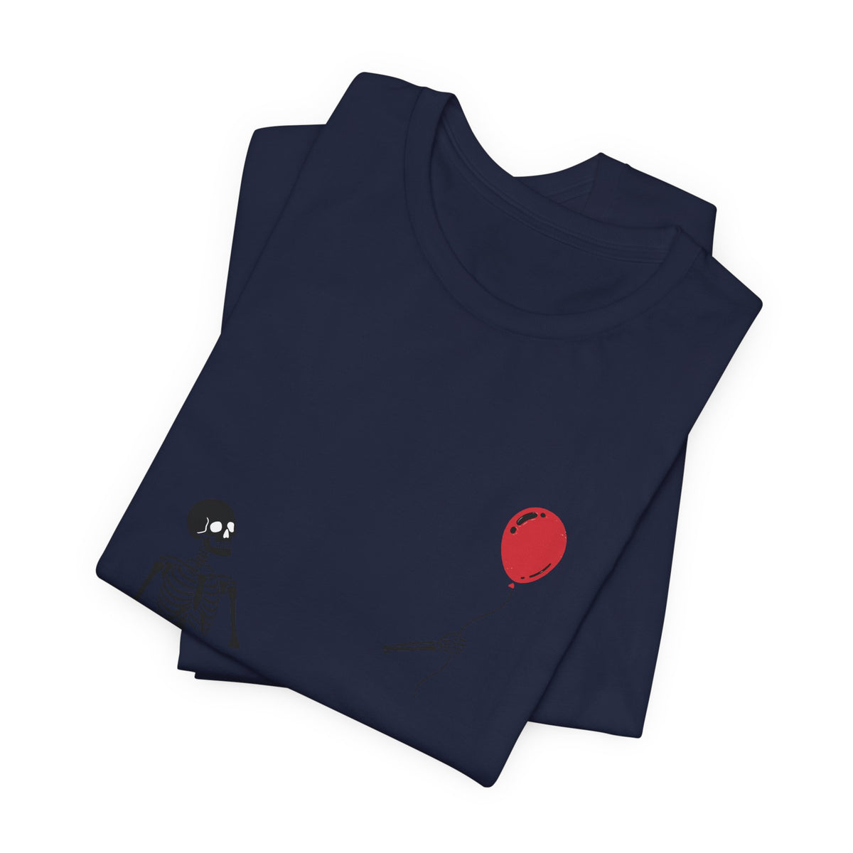 Skeleton and Red Balloon T-Shirt — 'Well, shit...' Funny Goth Graphic Tee