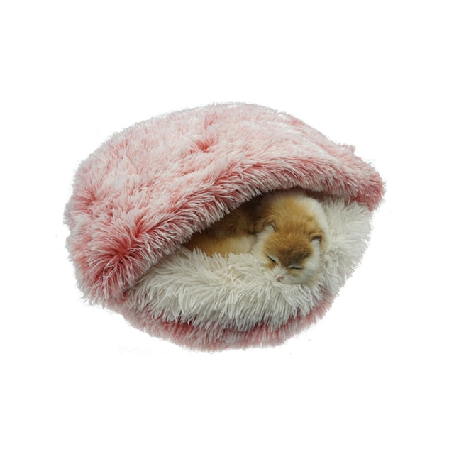Cozy Plush 2-in-1 Pet Bed — Calming Donut Bed for Dogs & Cats